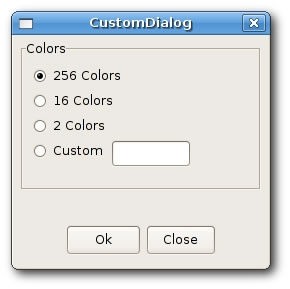 Custom dialog